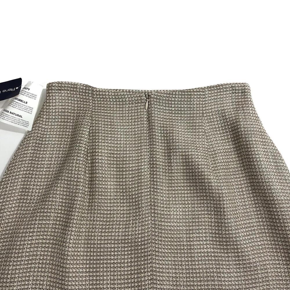 Rena Rowan Women’s Size 4 Small Brown Beige Tweed Vintage Pencil Skirt NWT - Picture 8 of 11